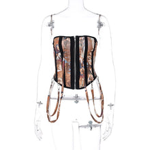 Load image into Gallery viewer, Corset Zip Up Tops
